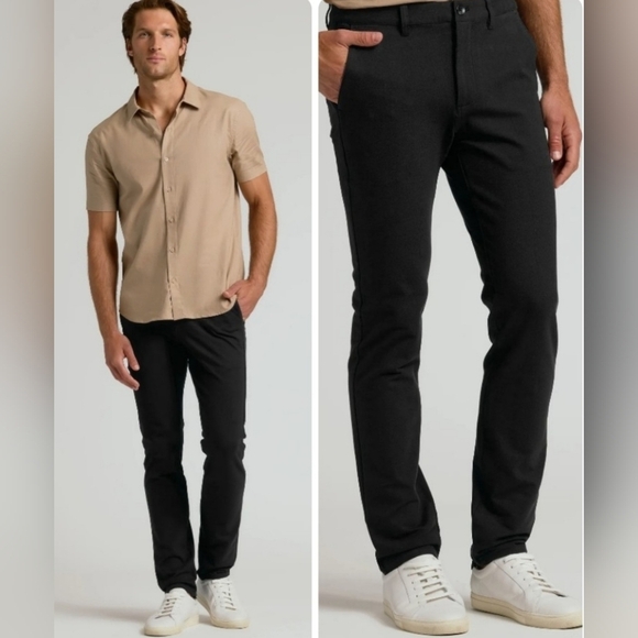 True Classic Black Slim Chino Pants 2.0 Size 36x30